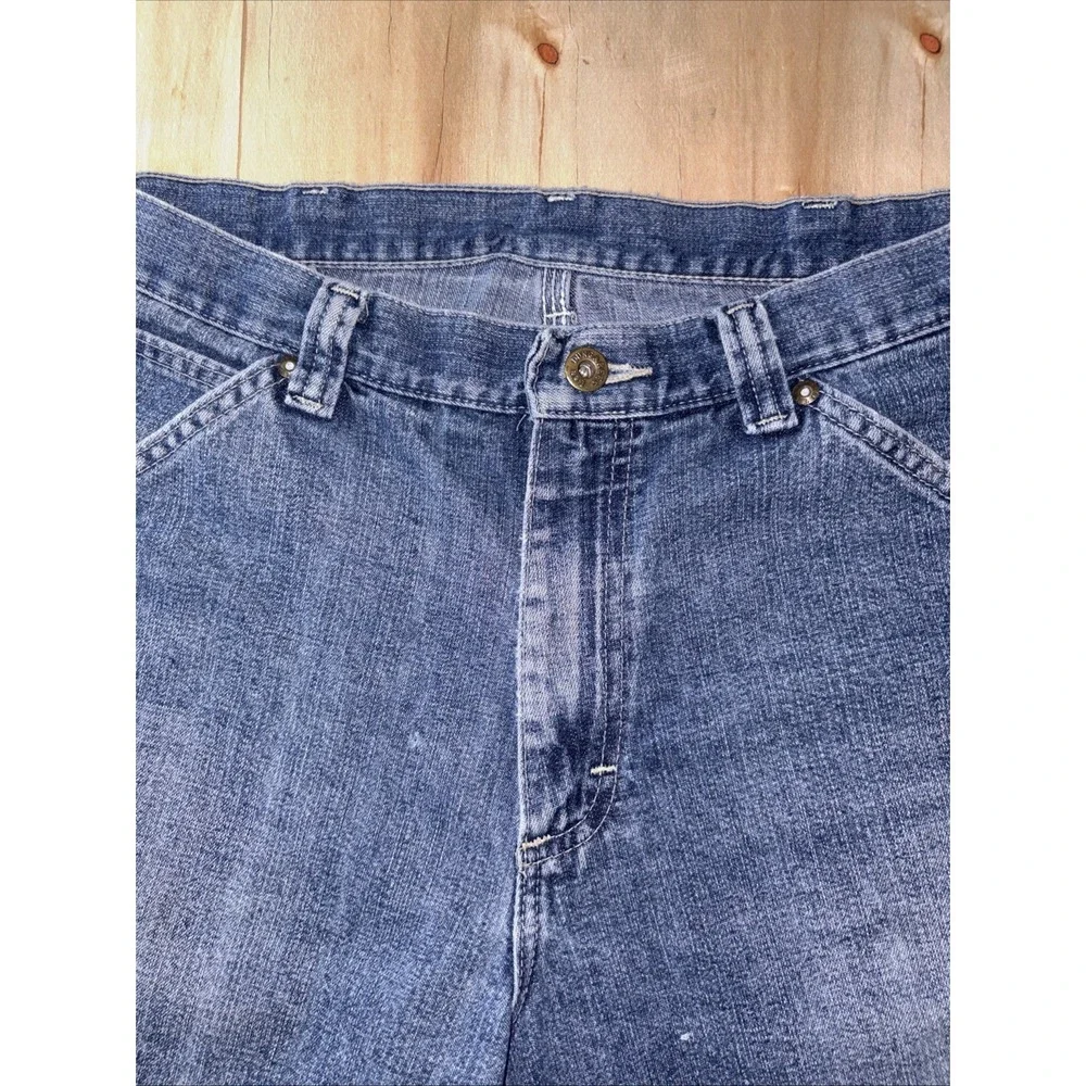 Lee Dungarees Carpenter Jean Shorts Mens 36 Blue Denim Vintage 10in Inseam